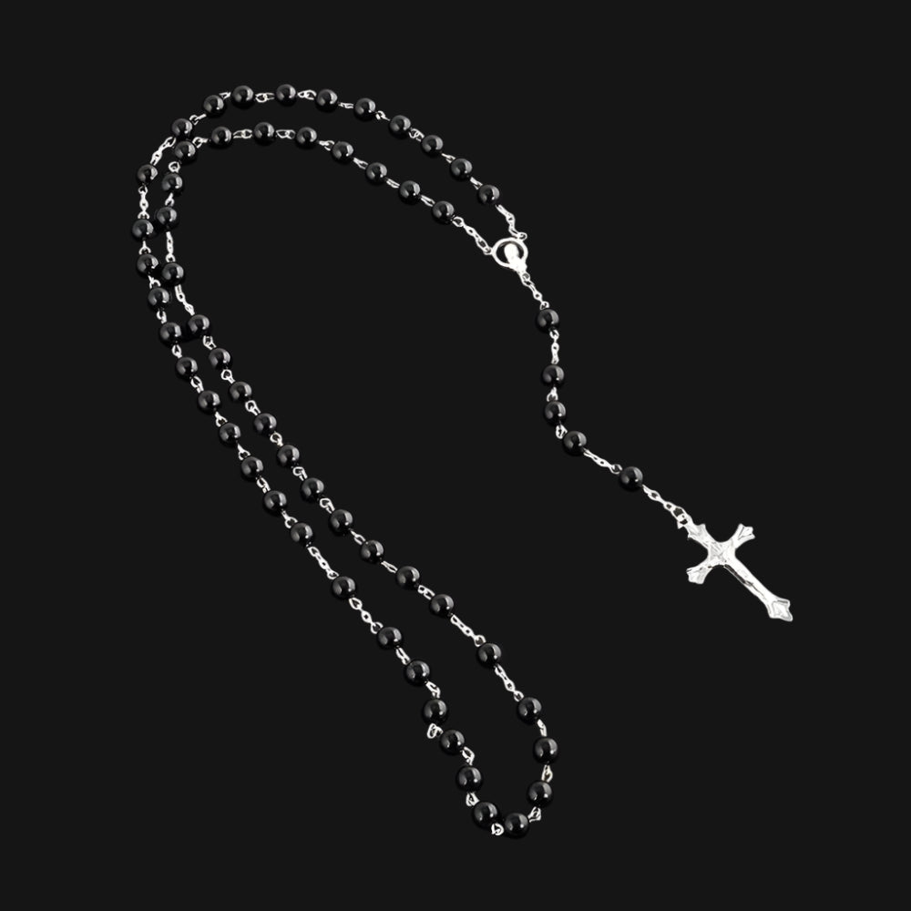 Beaded cross necklace