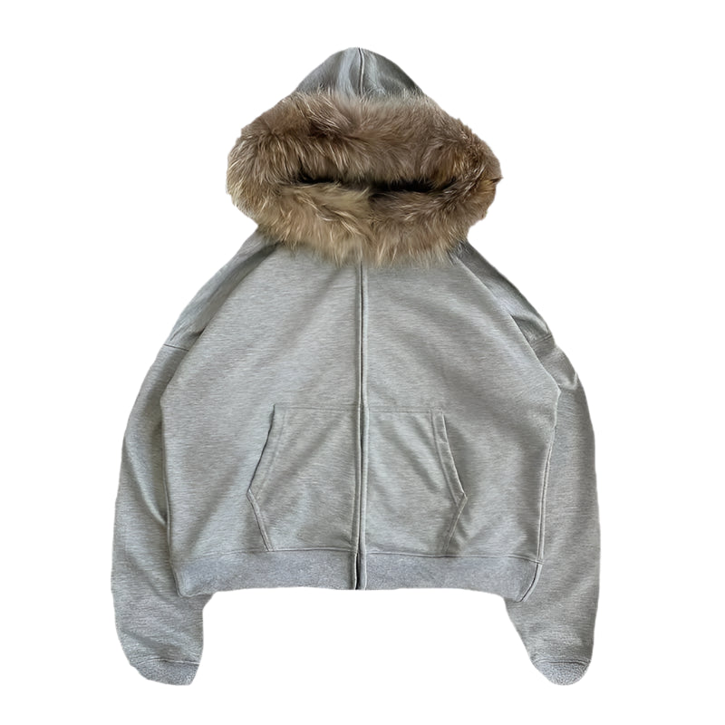 Fur Zip Hoodie