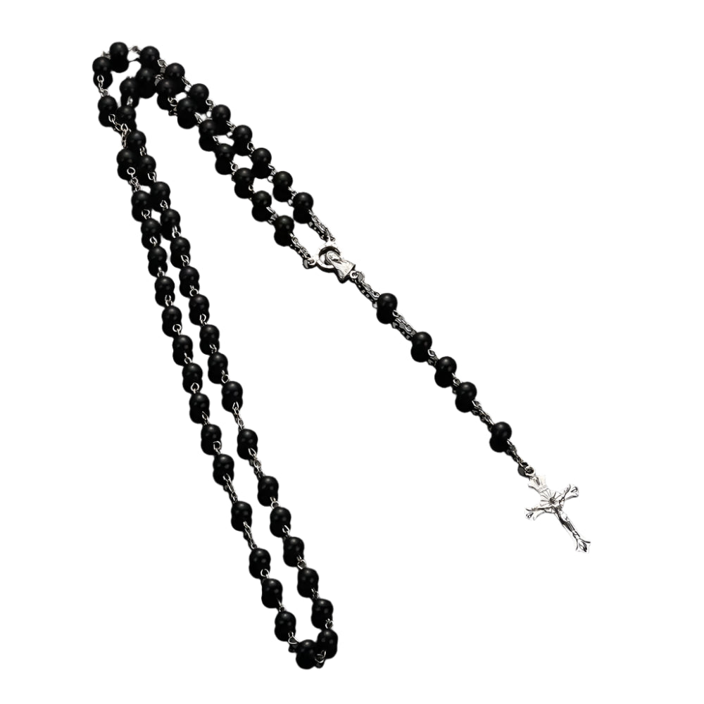 Beaded cross necklace