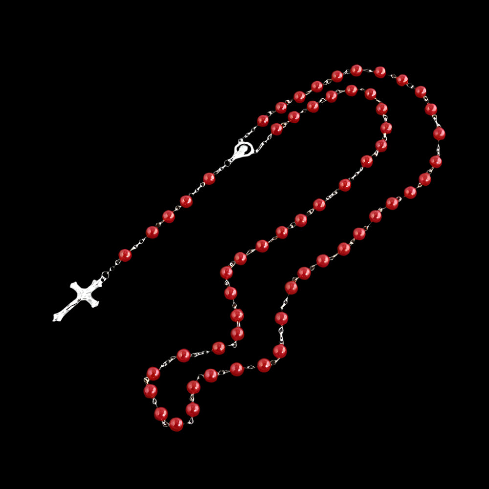 Beaded cross necklace