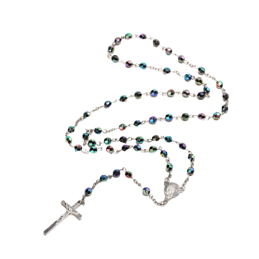 Beaded cross necklace