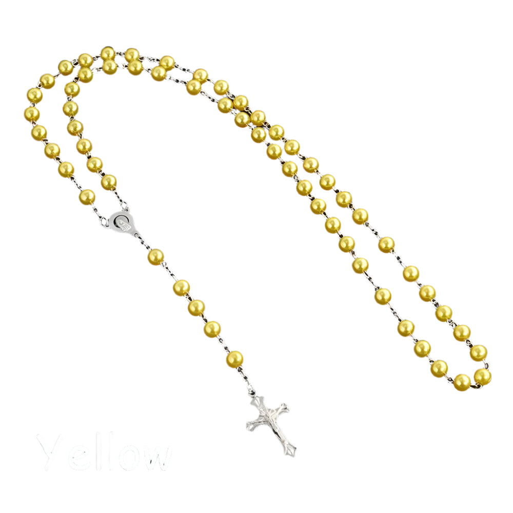 Beaded cross necklace